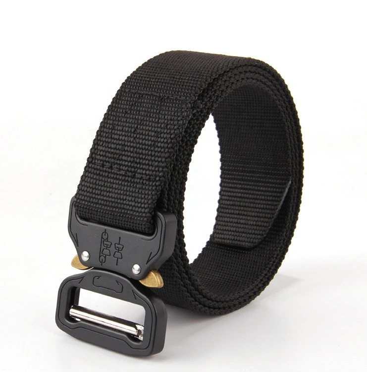 2020 Men Knit Gym Wide Weight Nylon Fabric Tactical Webbing Sport And Black Military Belt logo belt luxury men&#x27;s belts