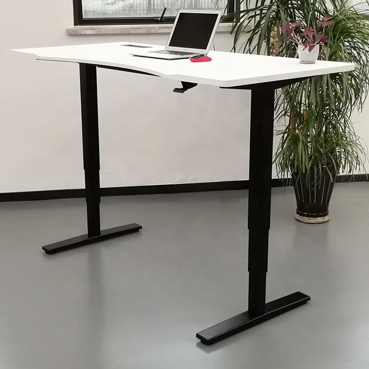 2020 new  office desks easy assemble 3 stages folding legs  pneumatic standing  height adjustable computer desk
