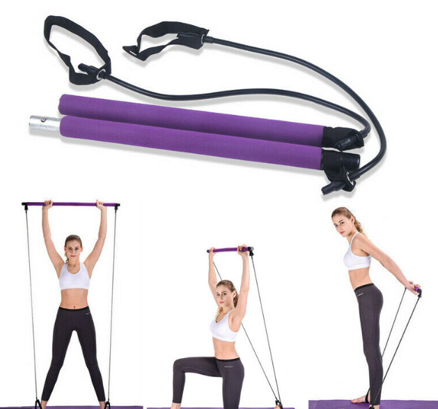 2020 Portable Pilates Total Body Workout Yoga Fitness Pilates Resistance Band Pilates Stick Toning Bar