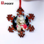 2020 Snowflake Sublimation MDF Christmas Ornament Xmas Decoration Supplies