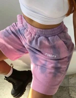 2021 Fashion Print Letter Women Short Pants Casual Short Pant Tie Dye Woman Shorts Elegant Pants