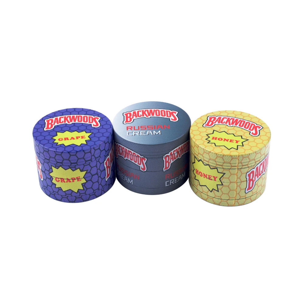2021 new arrival backwoods grinder 4 layers portable high quality herb weed tobacco grinder cigarette accessories