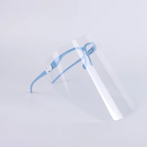 2021 new fashion full reusable filter plastic transparent clear dental colors protector facial anti fog face shield glasses