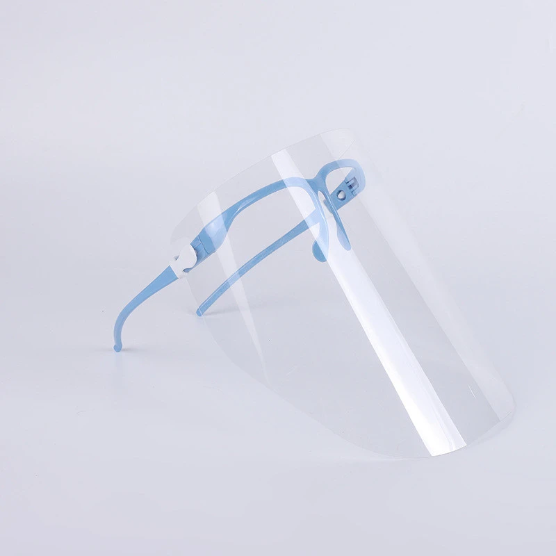 2021 new fashion full reusable filter plastic transparent clear dental colors protector facial anti fog face shield glasses