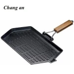 21*35CM cast iron meat seafood shrimp fish griddle