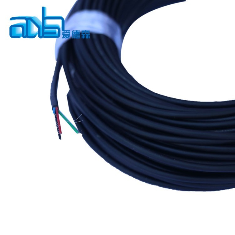 3 Core Round Black PVC Mains Electrical Cable Copper Wire High Temperature Resistance 3 x 0.75 mm Power Cable