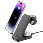 3 in 1 Fast Qi Magnetic Wireless Charger 10W 15W Wireless Charging Station Dock Stand Holder OEM Custom Magsafe Charger for iPhone Airpods Apple Watch