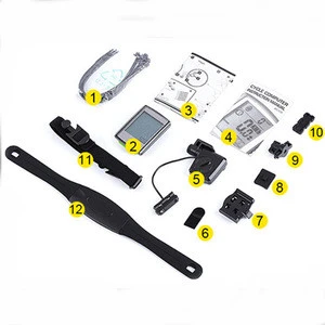 3 In 1 Heart Rate Chest Strap Belt w/ Bicycle Speed Cadence Sensor Cycling Stopwatch Bike Computer Speedometer Odometer Monitor
