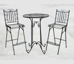 3 pieces outdoor classical folding high bar furniture set