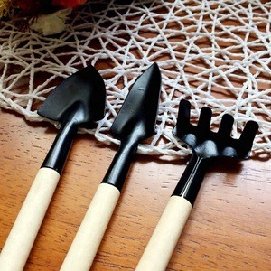 3 Pieces planting garden rake shovel flower  Mini Garden Hand Tools kits