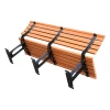 3 Seater Garden Patio Bench with WPC wood Slats and Cast Iron Legs