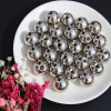30Mm Balls with 3 Holes Gold Hollow Sphere Threaded 19 Mm Stainless Thread for Machine Parts 15Mm Drilled Hole Steel Ball