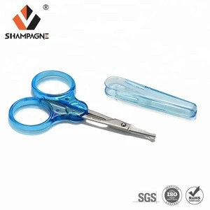3.25 Inch Mini Stainless Steel Safe Eyebrow Scissor with Cover