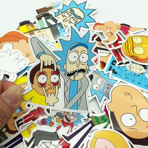 35Pcs Custom Graffiti Anime Stickers For Luggage&amp; laptop stickers Skateboard Rick And Morty vinyl sticker decals
