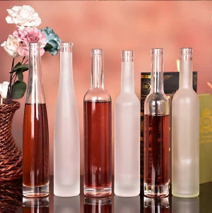 375ml 500ml custom clear and frosted glass empty juicy bottles beverages wine bottles