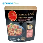4 layers lamninated aluminum foil barrier retort pouch bottom gusset doy pouch for ready to eat food and instant meal industry