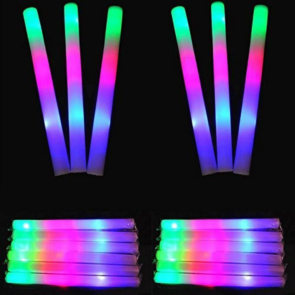 400 pack of 16" led colorful glowsticks Baton Light Sticks Light up Foam Sticks