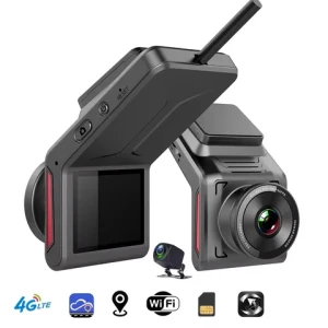 4G Dual Lens 1080P HD Car Camera GPS Positioning 24 Hour Monitor Alarm Loop Recording Black Box Dashcam