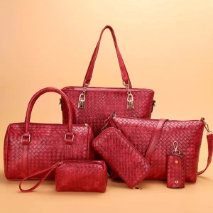 4Pcs/set Women Leather Handbag Shoulder Tote Purse Satchel Messenger Bag Ladies