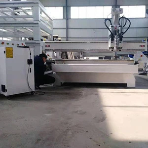4x8 ft Automatic 3D Cnc Wood Carving Machine , 1325  2 hearts Wood Working Cnc Router for Sale