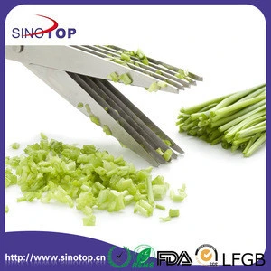 5 Blades Kitchen Professional Vegetable Scissors cutter for Cutting Fresh herbs, Scallions, Mushrooms Celery Lettuce Cilantro