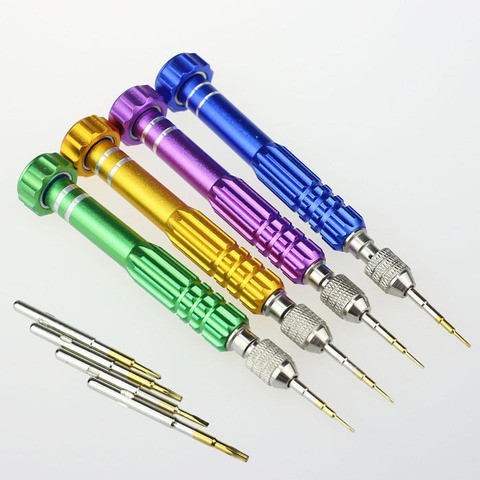 5-in-1 Mini Precision Repair Screwdriver set  Full Metal Handle 1.5 0.6 0.8 T5 T6 2.0 Phillips screwdriver