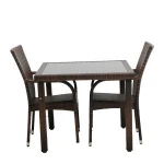 5 Piece Modern Metal Steel Outdoor Patio Conversation Dining Dinning Tables and Chairs Patio Garden Furniture Set