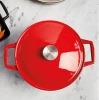 5 qt. Enameled Cast Iron Covered Dutch Oven in Red