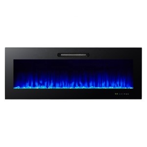 50 inch recessed electric fireplace with crystal
