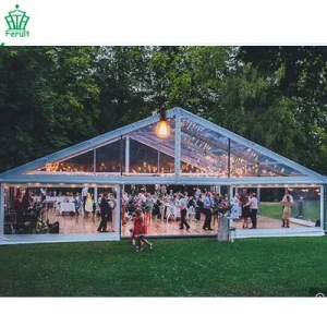 500 People Luxury Transparent Wedding Tent 15X30m Marquee with Clear Roof for Sale
