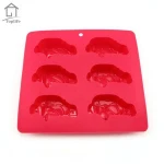 6 cavity silicone car shape dessert chocolate pudding jelly cake mold tray
