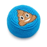 6.5cm Adult mini promotional game ball toy knitted woven embroidery logo blue color hacky sacks with en71 certification