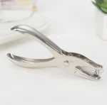 6mm metal iron steel chrome single round manual paper hole puncher stopper borer