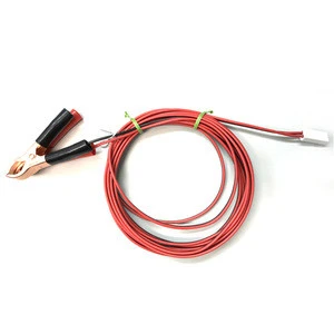 75mm alligator battery clips 10m 0.5mm square cable with 2pin EL4.5 connectors