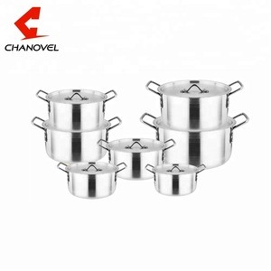 7pcs aluminum pot stock pot sets cookware sets with lid