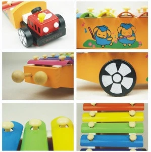 8 keys wood piano cartoon animal design music toy for 3 years age baby kids