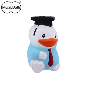 85L*82W*144H mm Mini Cartoon Dr. Duck PU Squishy Slow Rising Scented Classic Cheap Squishies Toy