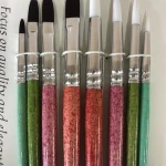 8Pcs/Set Watercolor Gouache Paint Brushes Different Shape Round Pointed Tip Nylon Hair Painting Brush Set