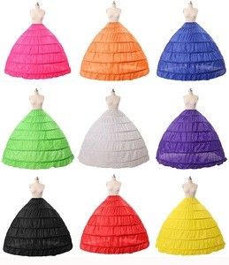 9 Colors-6 Hoop Petticoat For Ball Gown Quinceanera Dress Wedding Accessories Wedding Dresses Crinoline