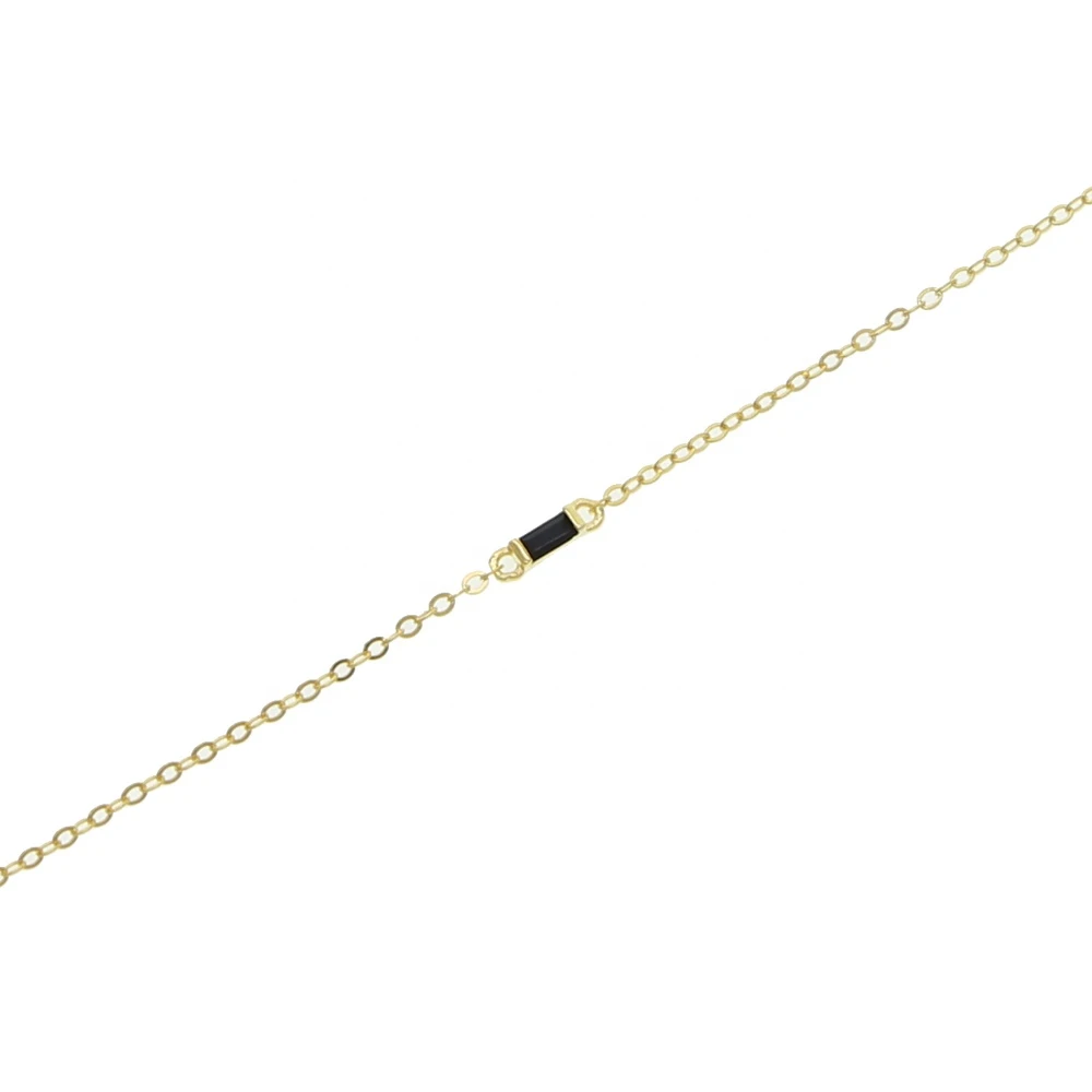 925 sterling silver minimal delicate girl women jewelry simple thin chain charm bracelet
