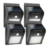 ABS material outdoor wall lamp solar power system exterior house lights villa garden gate led lamps for wall lighting