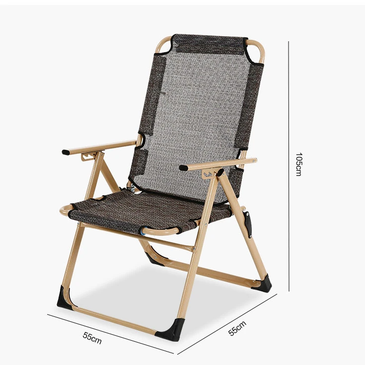adjustable multifunctional outdoor portable foldable reclining lazy chair with cushion