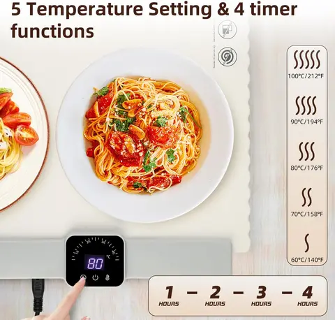 Buy Adjustable Temperature Control Food Warming Tray New Foldable ...