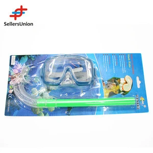 Adult professional big eye swimming diving mask and snorkel set 10015174