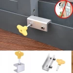 Amazon Hot Selling Adjustable Aluminum Window Lock Sliding Sash Stopper Child Window Security Lock Home Restaurant Windows Latch