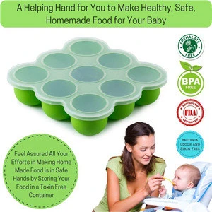 Amazon Top Seller  Silicone Baby Food Storage Container  freezer tray