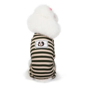 Amazon wholesale luxury striped fashion cotton cloth dogs coats clothes pet clothes apparel