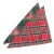 Import Amigo Factory Wholesale Cotton Custom Christmas Red Green Plaid Triangle Cat Scarf Double Layer Puppy Dog Bibs Towel Pet Bandana from China