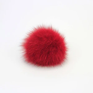 Animal fox faux fur ball fake fluffy fur pom pom keychain bag charm fur