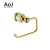 Import Aojie  luxury   Bathroom Accessories series Gold plated robe hook from China